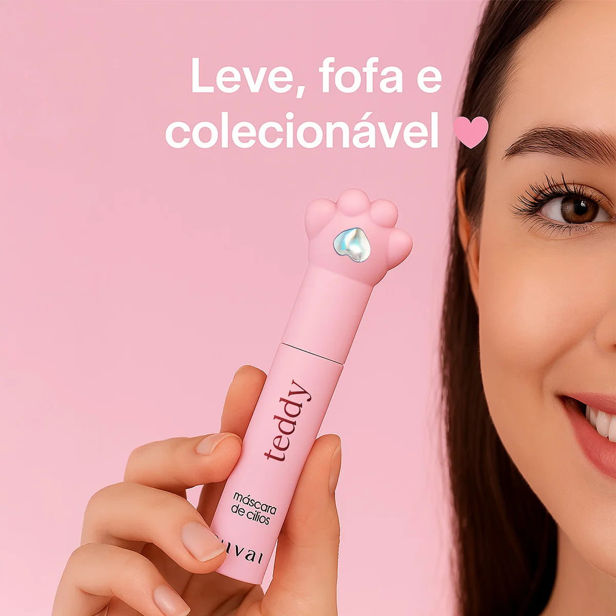 Máscara de Cílios Vivai Pink Duck Teddy – Volume e Alongamento
