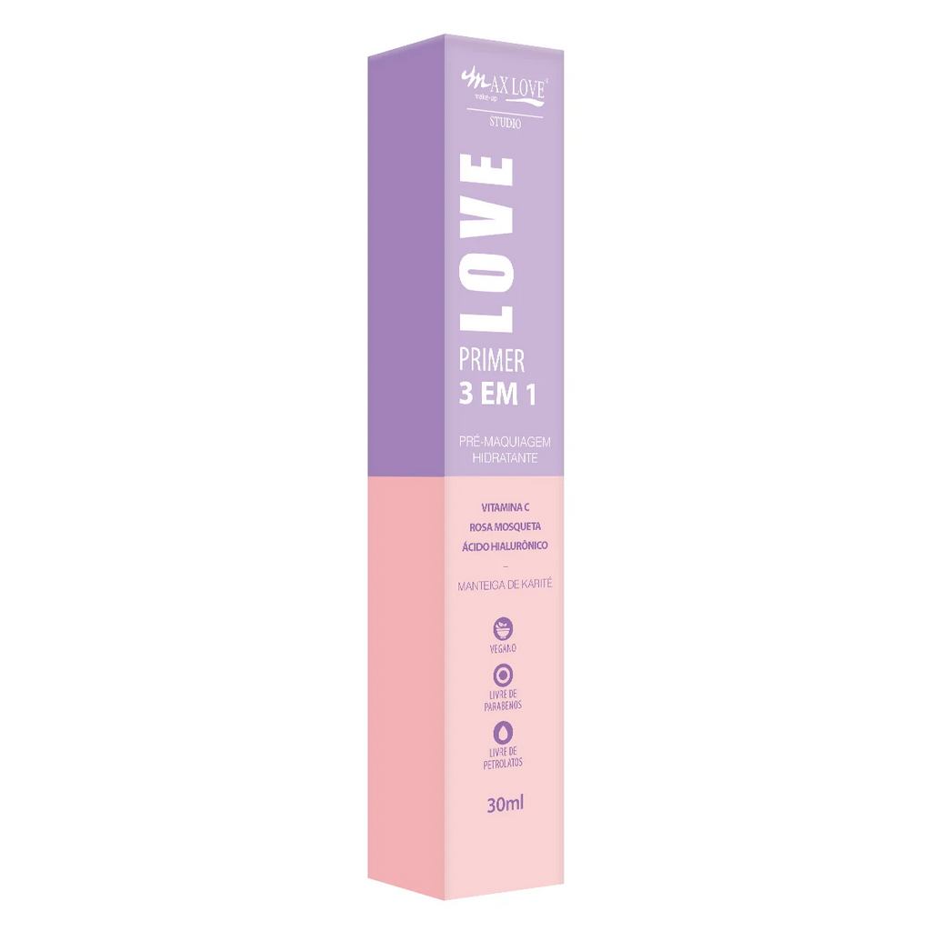 Primer Facial Max Love 3 em 1 – Hidrata, Prepara e Realça sua Pele