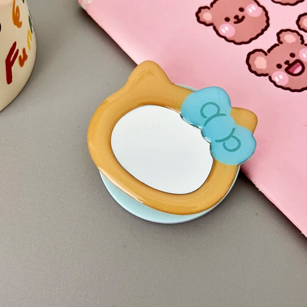 Suporte Magnético para Celular Hello Kitty Sanrio com Espelho – Compatível com MagSafe