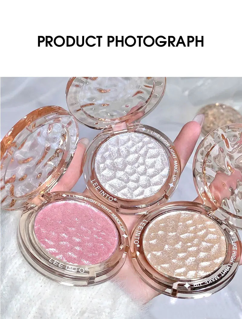 Paleta de Iluminador e Contorno com Glitter de Alto Brilho – Acabamento Natural, Efeito Luminoso, Cobertura de Imperfeições e Longa Duração