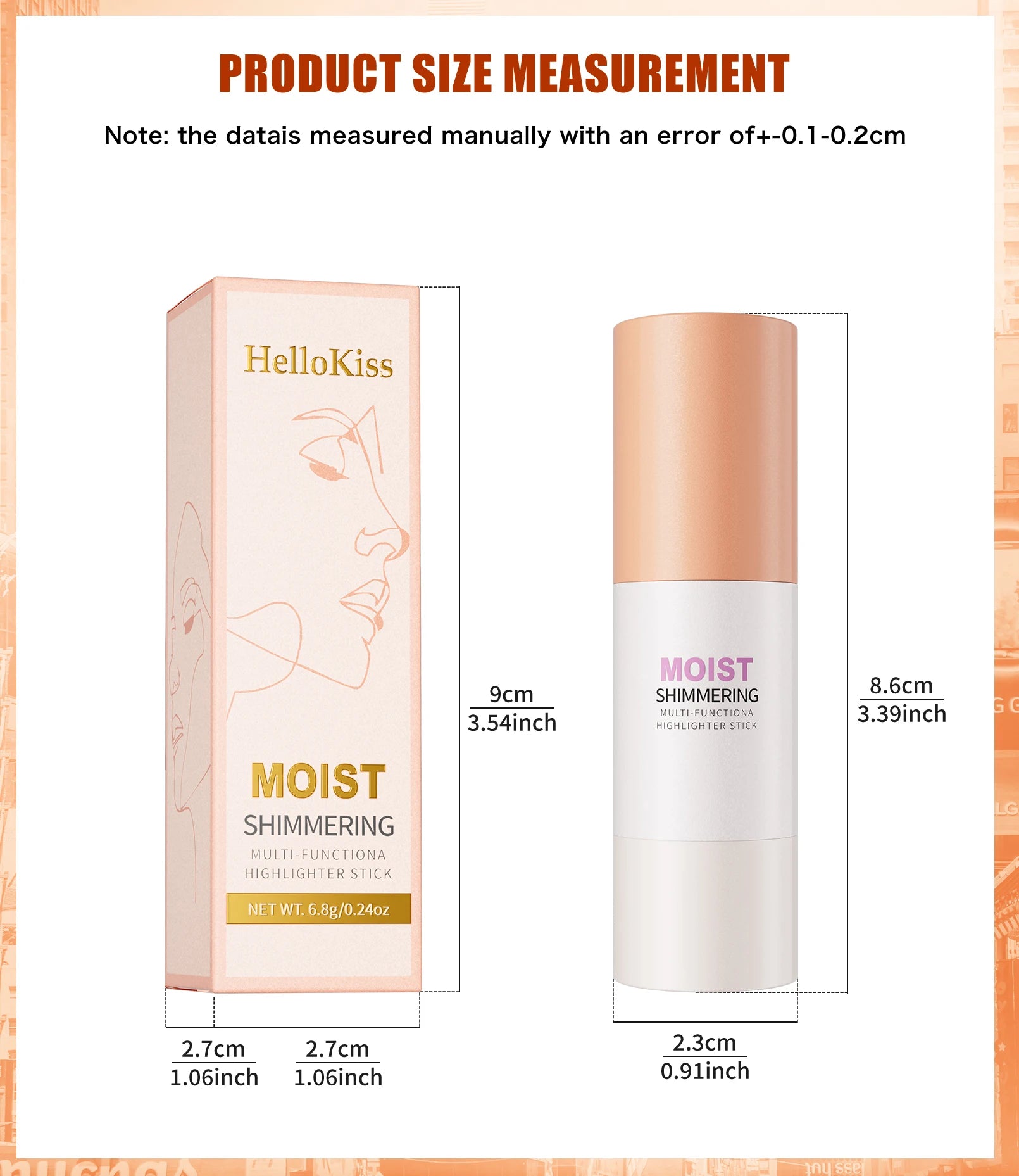 [Brilho Natural] 1 Unidade Glowup Highlighter Stick – Iluminador em Bastão para Contorno e Iluminação Facial, Cobertura Média e Intensidade Construível