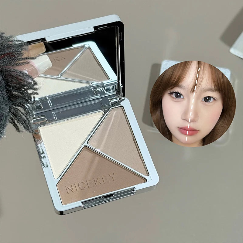 Kit de Maquiagem NICEKEY Pink Ballet Completo com 4 Batons Líquidos Matte, Blush, Pó Compacto, Paleta de Sombras, Paleta de Contorno e Colar Brinde. 💄✨
