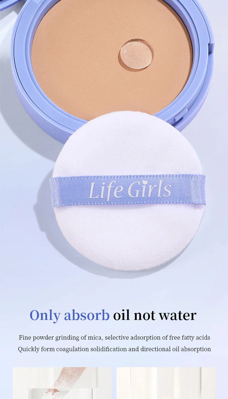 Life Girls Pó Facial à Prova d’Água e Suor – Iluminação Natural, Cobertura de Imperfeições, Acabamento Suave e Transparente com Esponja Inclusa