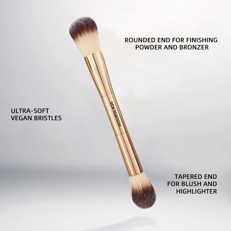 Kit de Pincéis HOURGLASS Complexion Essentials – Série Dragão com 3 Pincéis de Maquiagem, Caixa de Embalagem e Porta-Pincéis