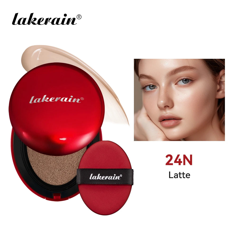 Base Cushion com Protetor Solar, Base Cushion de Alta Cobertura, À Prova D'Água, Corretivo de Longa Duração, Maquiagem de Longa Duração
