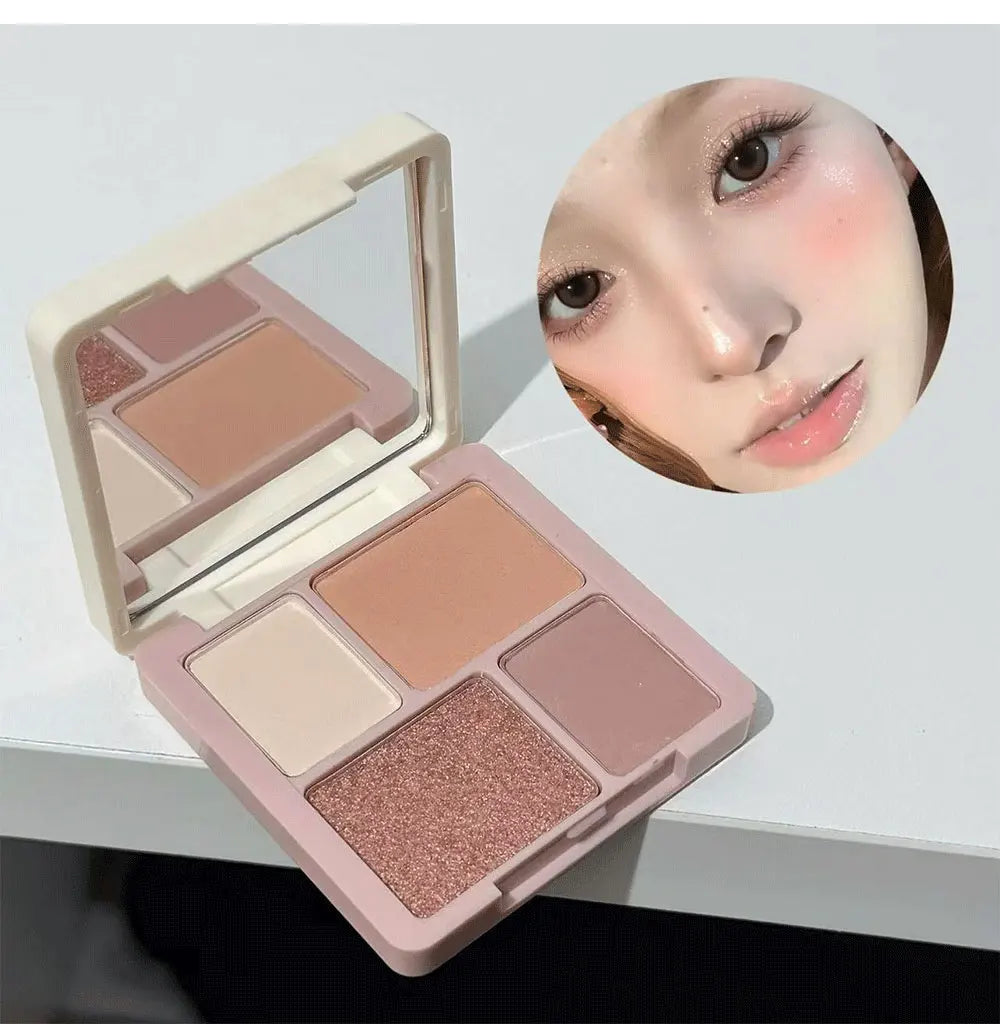 💄 Kit Completo de Maquiagem com 13 Itens: 4 Glosses Labiais, Óleo Labial, Creme Labial, Delineador, Máscara de Cílios, Caneta para Sobrancelhas, Blush, Iluminador, Paleta de Sombras e Pó Compacto. ✨