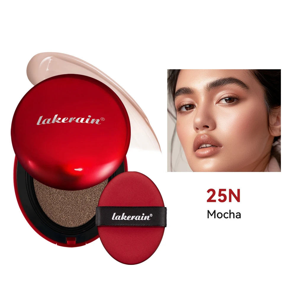 Base Cushion com Protetor Solar, Base Cushion de Alta Cobertura, À Prova D'Água, Corretivo de Longa Duração, Maquiagem de Longa Duração