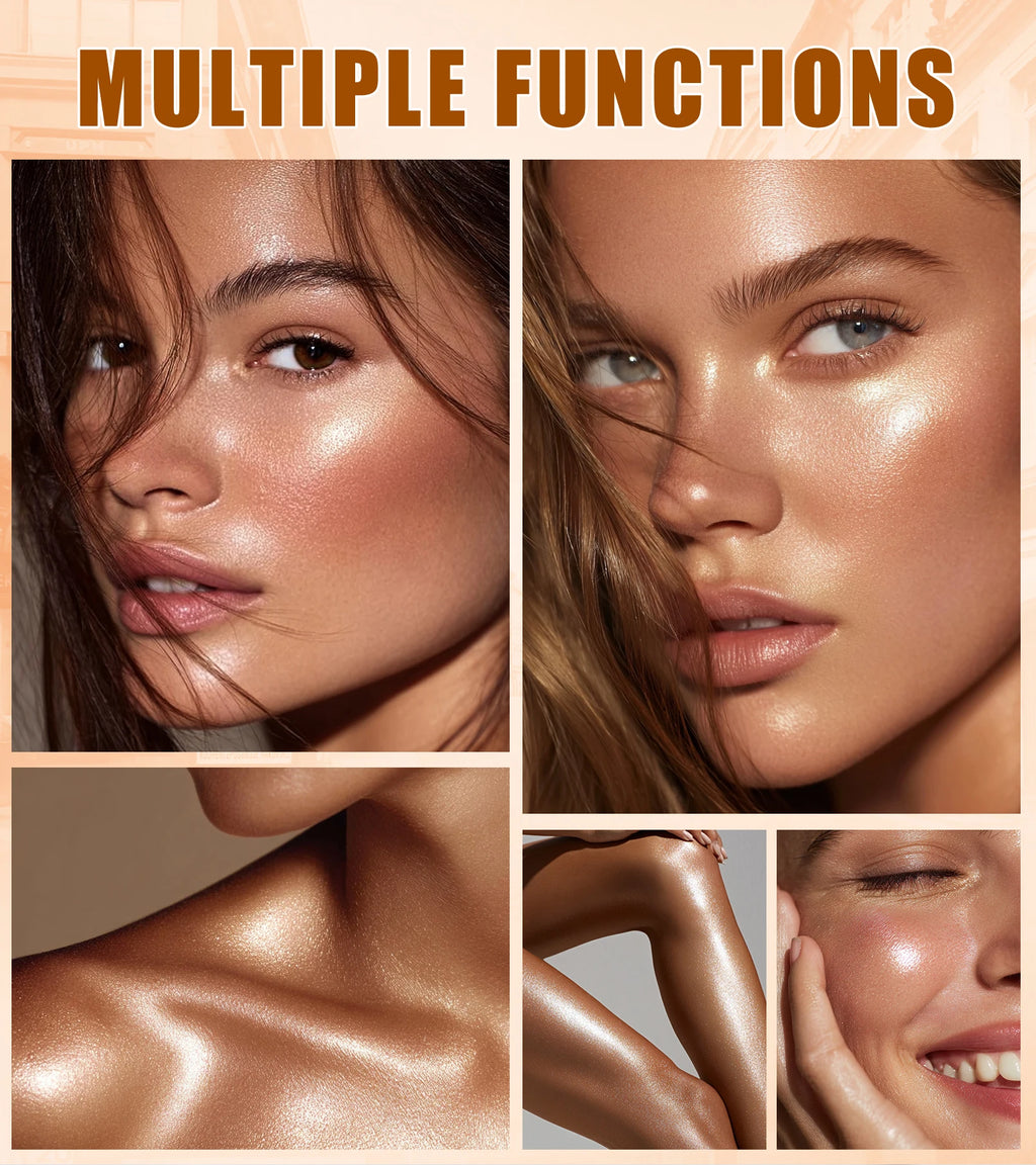 Iluminador em Bastão Natural Brightening – Maquiagem para Contorno e Iluminação Facial, Cobertura Média e Resistente à Água