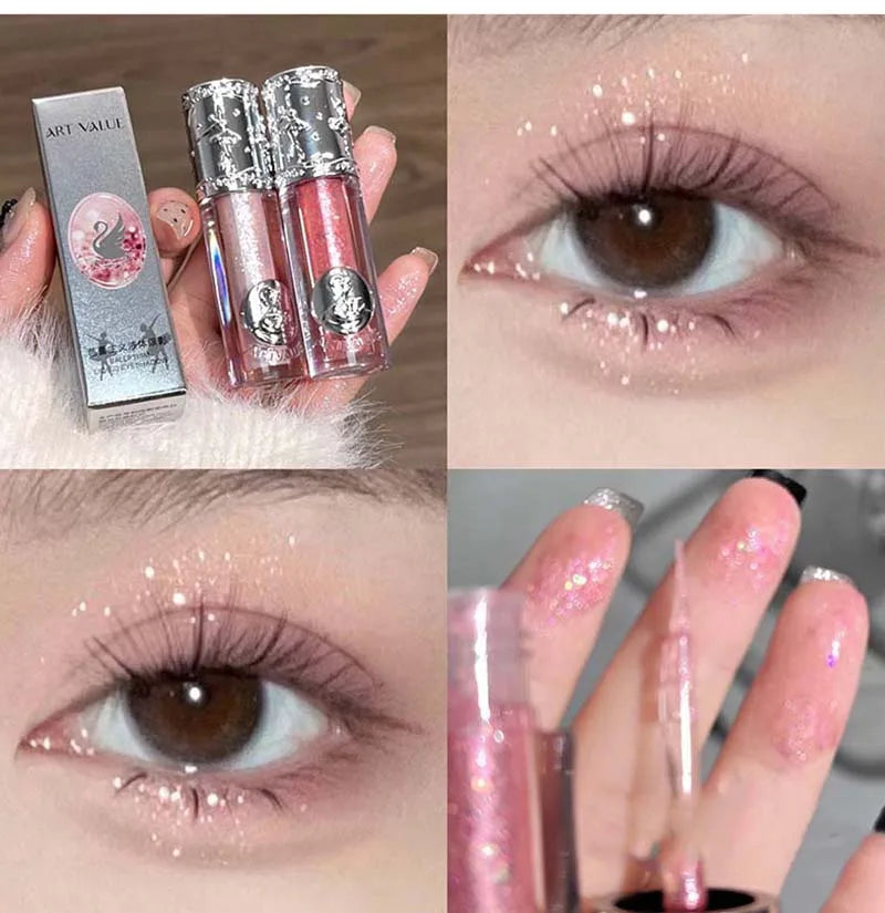 ✨ Sombra Líquida Perolada de Longa Duração