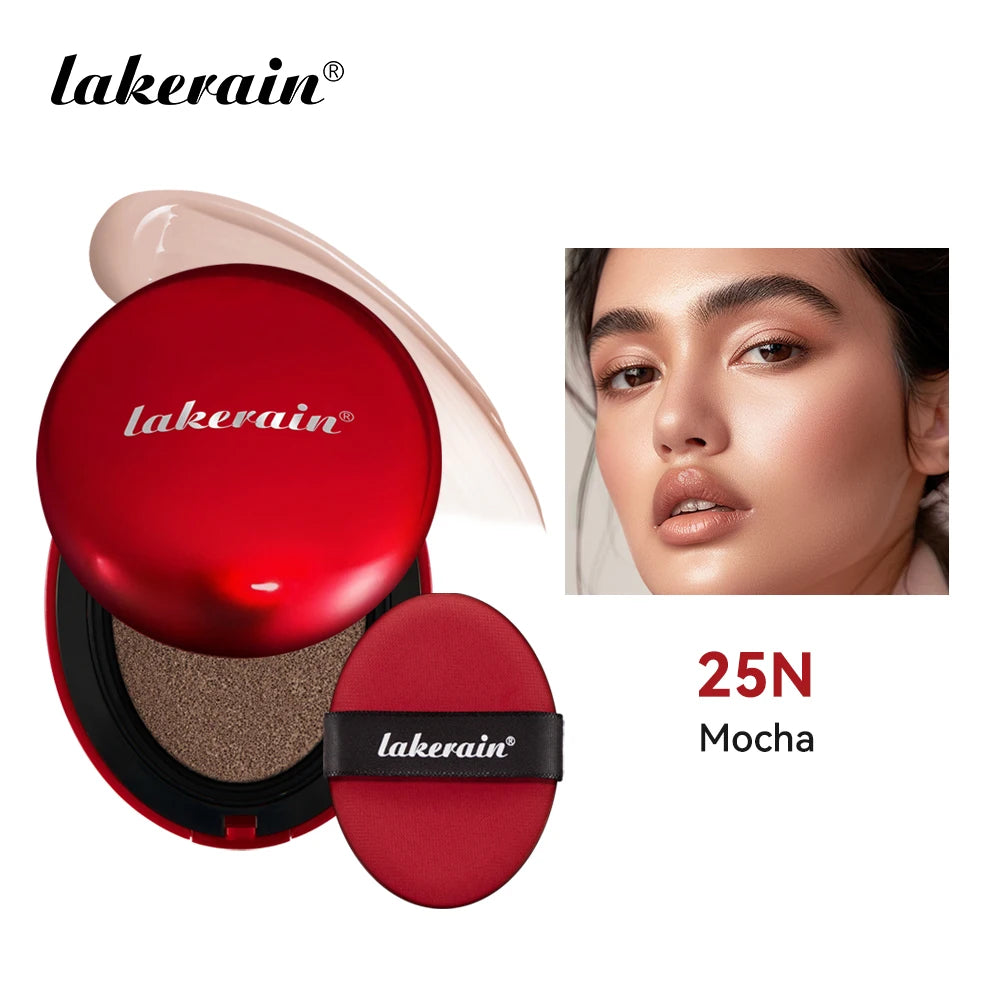 Base Cushion com Protetor Solar, Base Cushion de Alta Cobertura, À Prova D'Água, Corretivo de Longa Duração, Maquiagem de Longa Duração