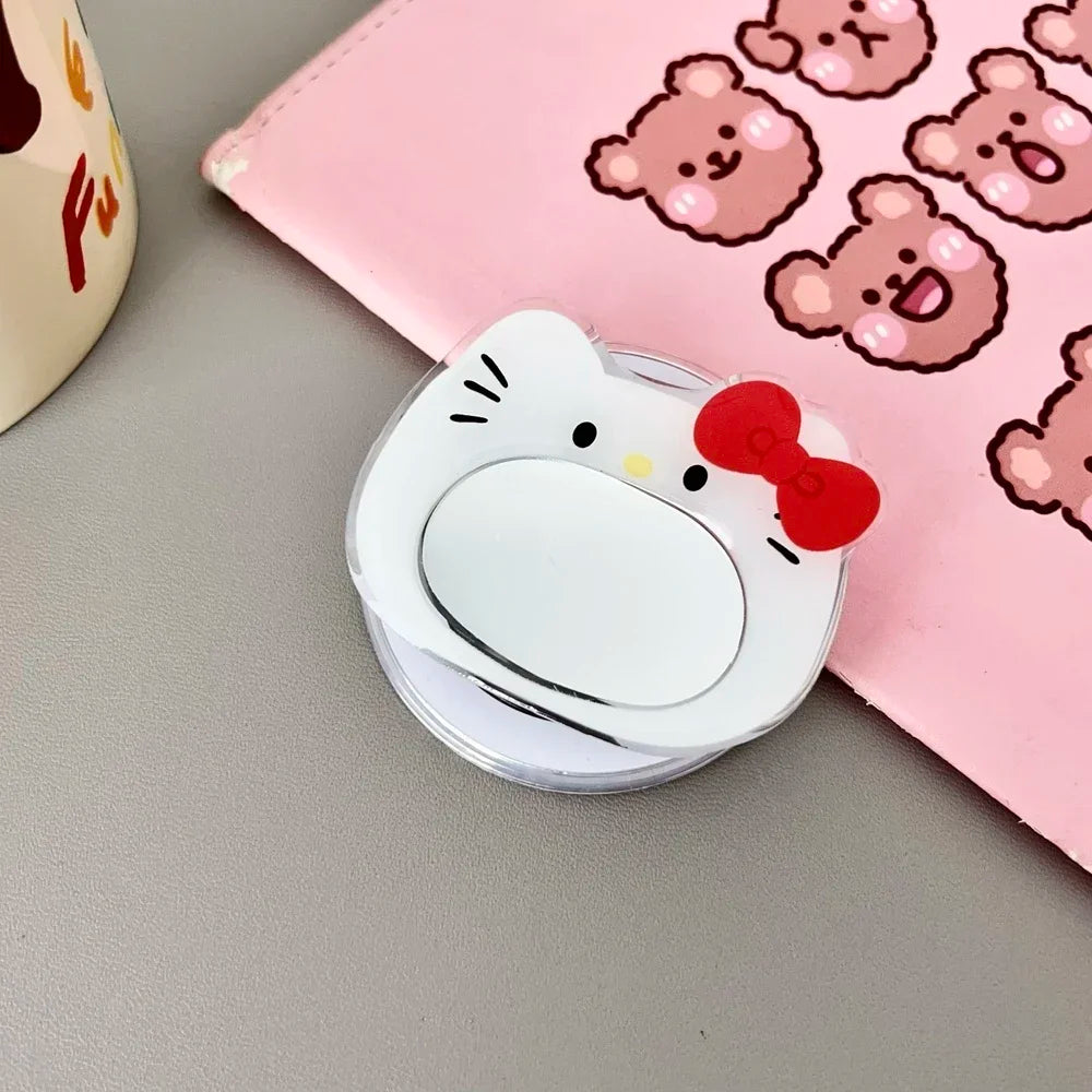 Suporte Magnético para Celular Hello Kitty Sanrio com Espelho – Compatível com MagSafe