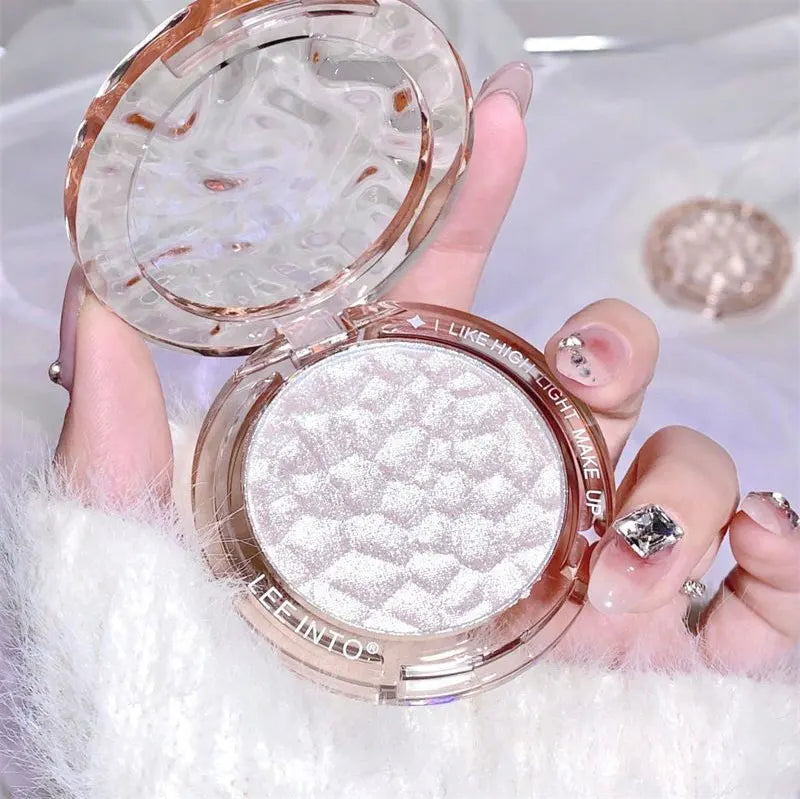 Paleta de Iluminador e Contorno com Glitter de Alto Brilho – Acabamento Natural, Efeito Luminoso, Cobertura de Imperfeições e Longa Duração