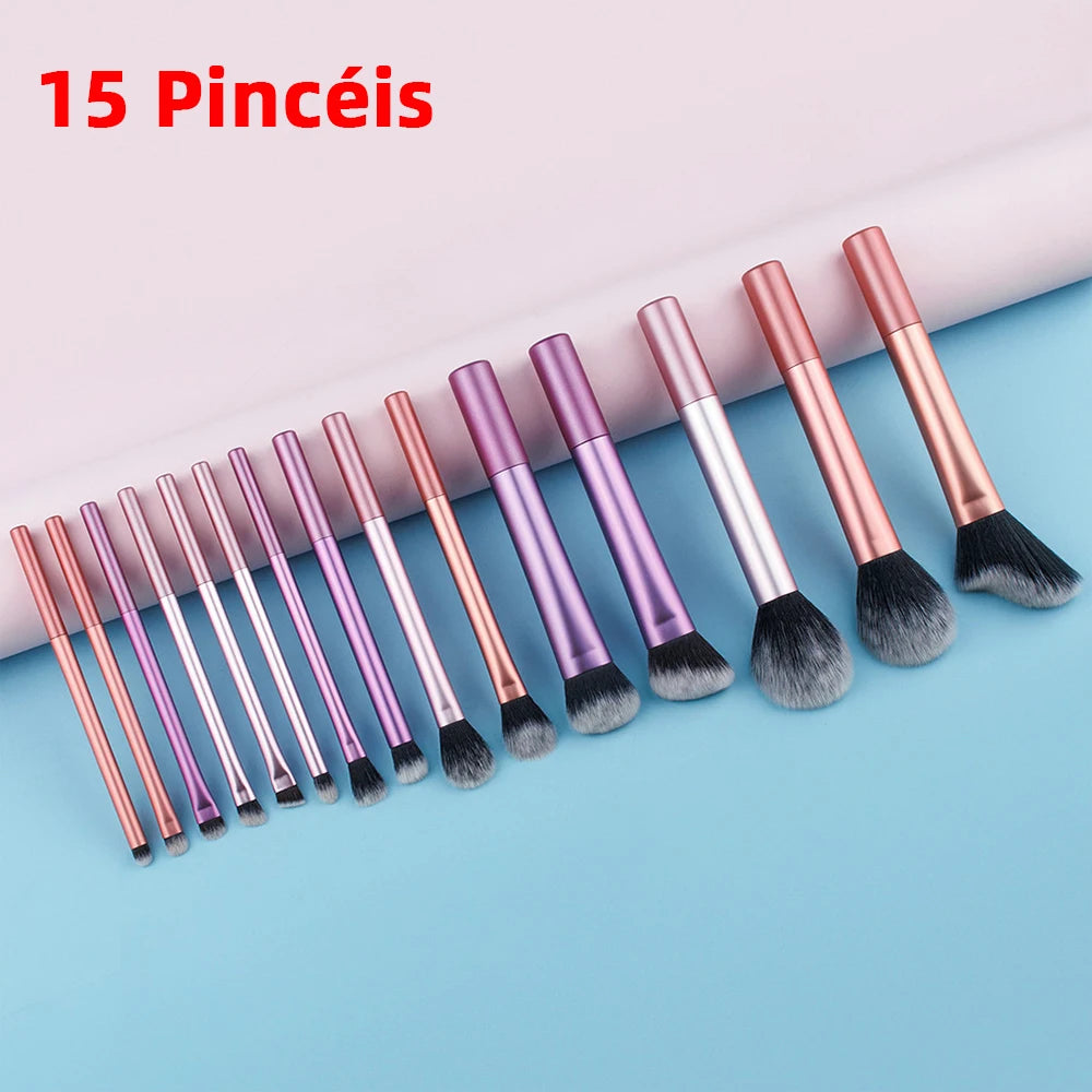 Kit de Pinceis de Beleira Profissionais com Design Ergonômico e Limpeza Facil Presente Perfeito para Amantes de Maquiagem
