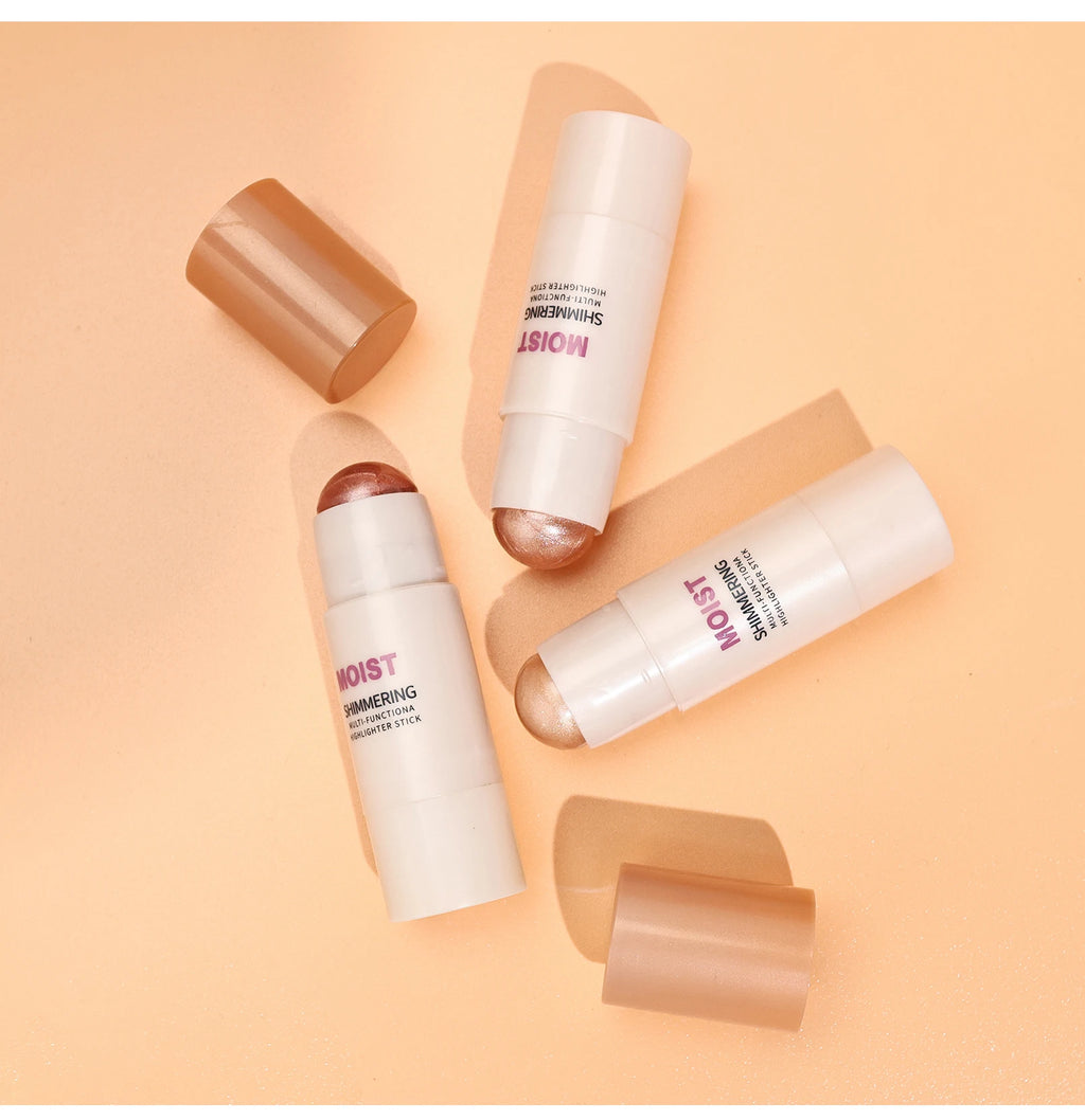[Brilho Natural] 1 Unidade Glowup Highlighter Stick – Iluminador em Bastão para Contorno e Iluminação Facial, Cobertura Média e Intensidade Construível