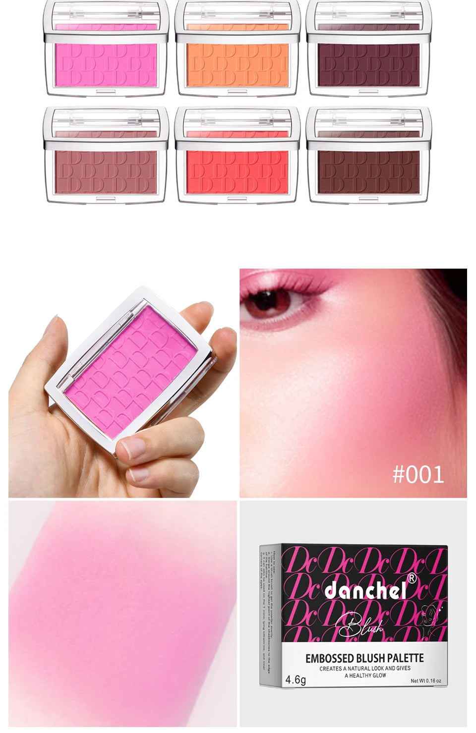 🌸 Blush Facial Matte Natural – Tint para as Bochechas com Efeito Iluminador, Tons Rosa e Vermelho, Contorno Facial e Maquiagem Suave