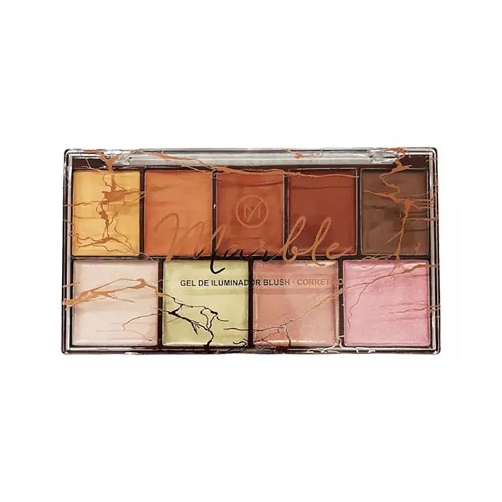 Paleta Marble My Life de Corretivo, Blush e Iluminador em Gel – MY8543