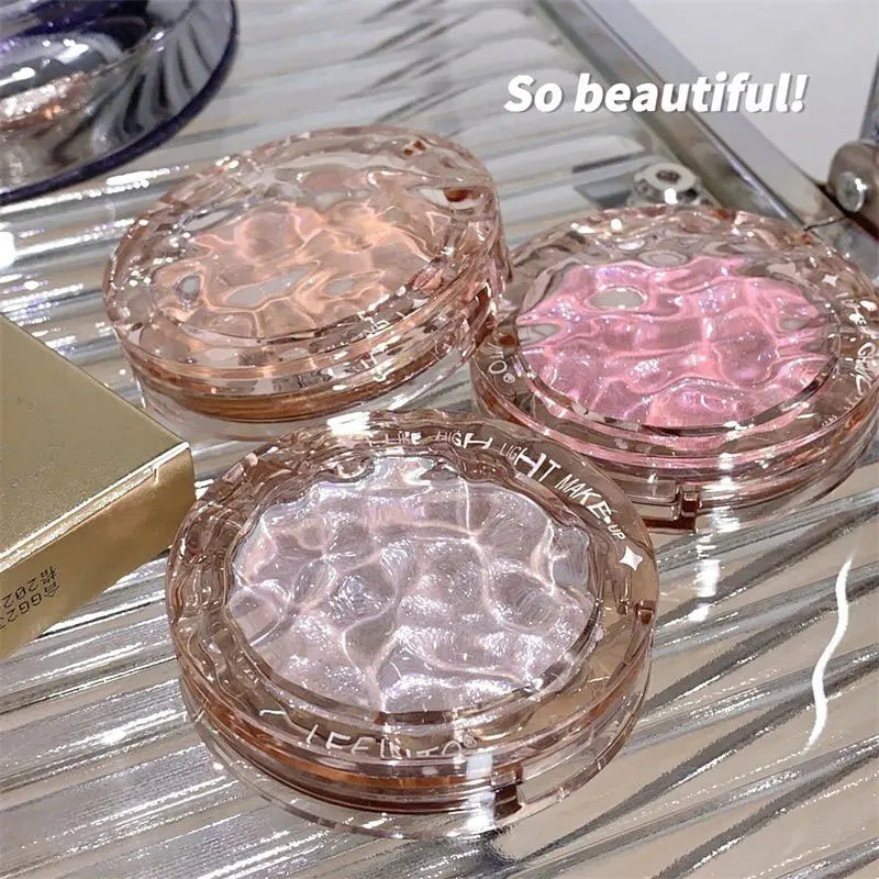 Paleta de Iluminador e Contorno com Glitter de Alto Brilho – Acabamento Natural, Efeito Luminoso, Cobertura de Imperfeições e Longa Duração