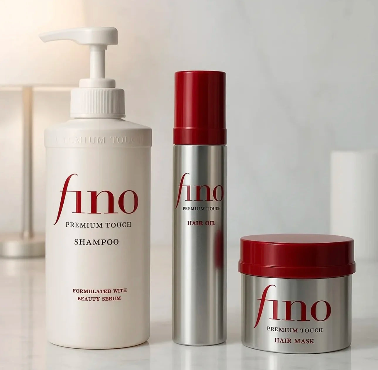 Kit Fino Premium Touch Series – Shampoo, Condicionador, Máscara e Óleo Capilar