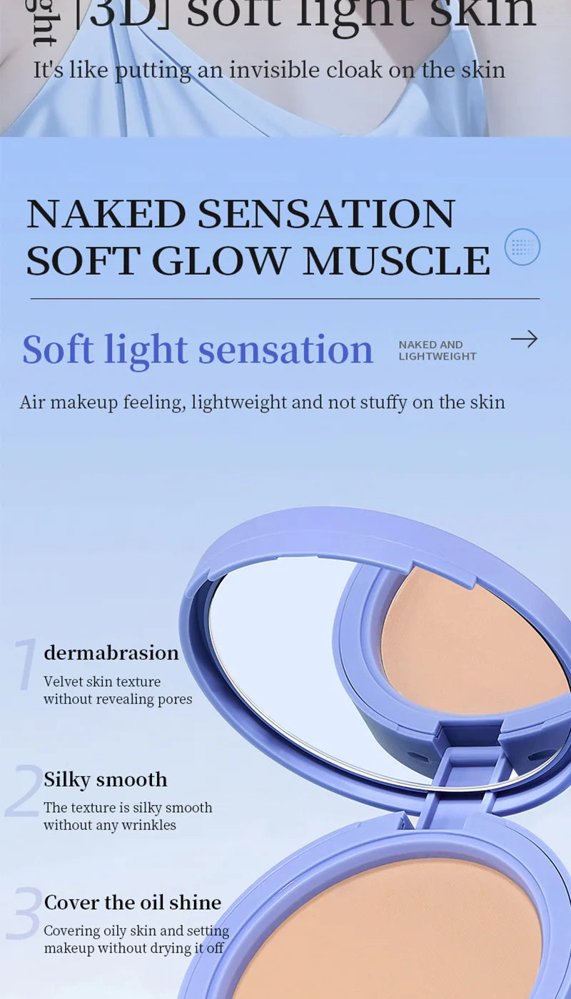 Life Girls Pó Facial à Prova d’Água e Suor – Iluminação Natural, Cobertura de Imperfeições, Acabamento Suave e Transparente com Esponja Inclusa