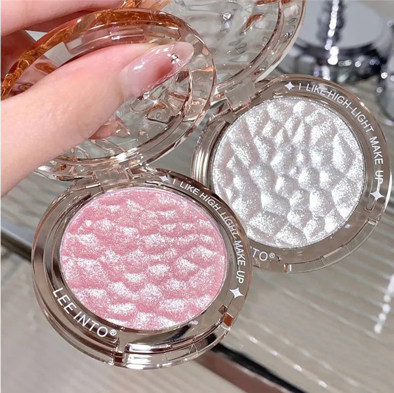 Paleta de Iluminador e Contorno com Glitter de Alto Brilho – Acabamento Natural, Efeito Luminoso, Cobertura de Imperfeições e Longa Duração