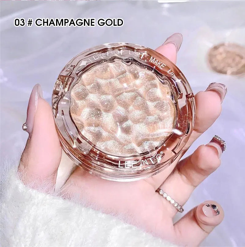 Paleta de Iluminador e Contorno com Glitter de Alto Brilho – Acabamento Natural, Efeito Luminoso, Cobertura de Imperfeições e Longa Duração