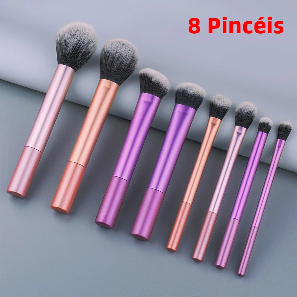 Kit de Pinceis de Beleira Profissionais com Design Ergonômico e Limpeza Facil Presente Perfeito para Amantes de Maquiagem