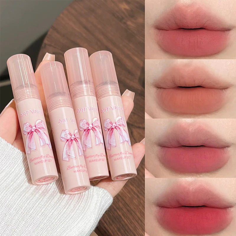✨ Kit de Maquiagem Completo com 6 Batons Matte Nude + Paleta de Blush + Colar Brinde