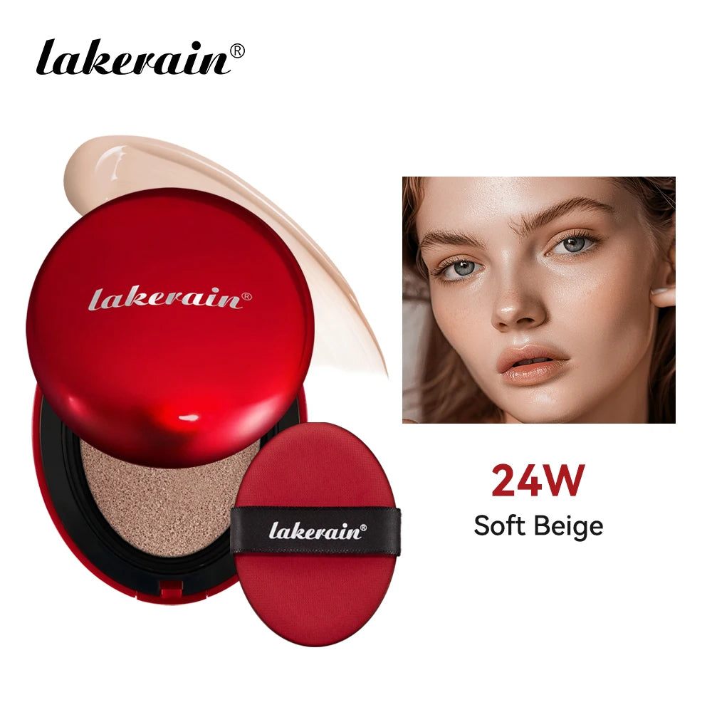 Base Cushion com Protetor Solar, Base Cushion de Alta Cobertura, À Prova D'Água, Corretivo de Longa Duração, Maquiagem de Longa Duração