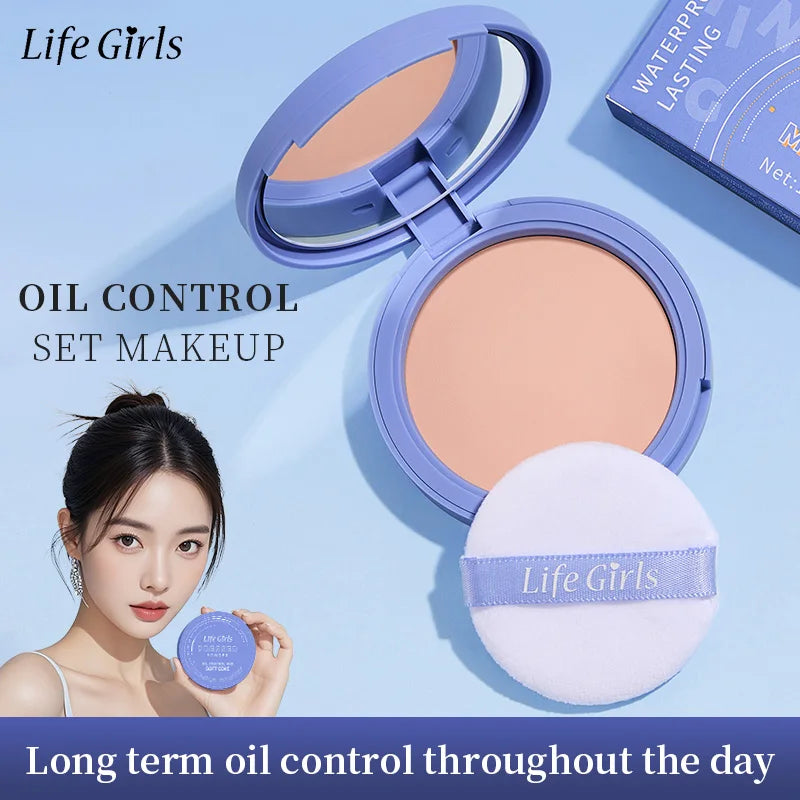 Life Girls Pó Facial à Prova d’Água e Suor – Iluminação Natural, Cobertura de Imperfeições, Acabamento Suave e Transparente com Esponja Inclusa