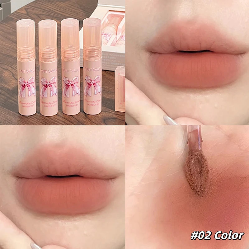 ✨ Kit de Maquiagem Completo com 6 Batons Matte Nude + Paleta de Blush + Colar Brinde