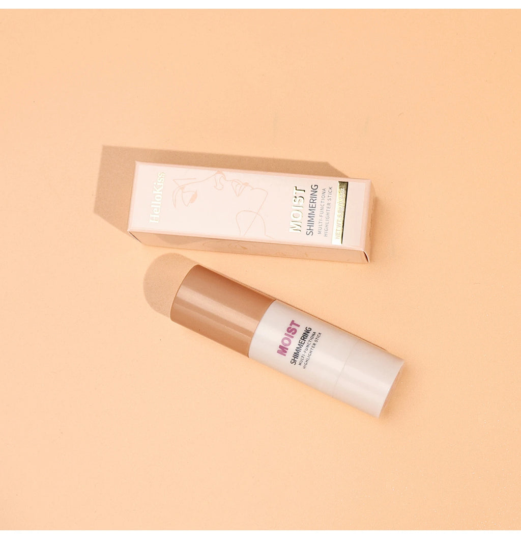 Iluminador em Bastão Natural Brightening – Maquiagem para Contorno e Iluminação Facial, Cobertura Média e Resistente à Água