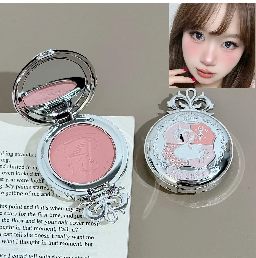 Kit de Maquiagem NICEKEY Pink Ballet Completo com 4 Batons Líquidos Matte, Blush, Pó Compacto, Paleta de Sombras, Paleta de Contorno e Colar Brinde. 💄✨