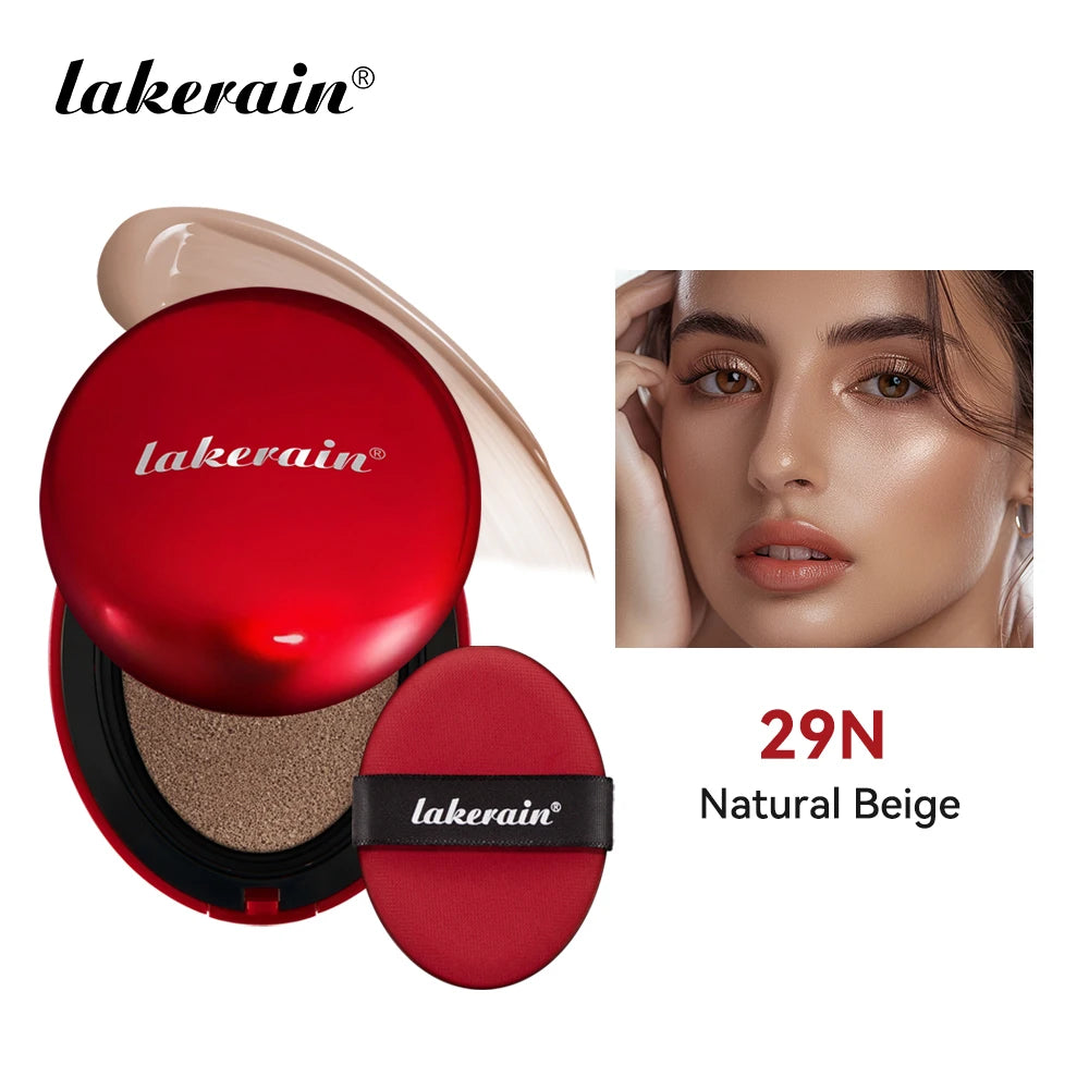 Base Cushion com Protetor Solar, Base Cushion de Alta Cobertura, À Prova D'Água, Corretivo de Longa Duração, Maquiagem de Longa Duração