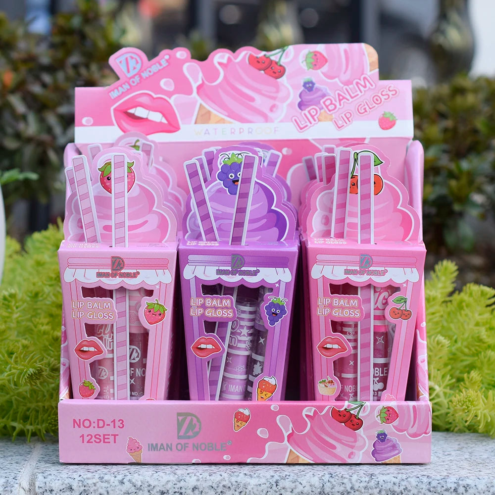 ✨ Kit Gloss Labial e Protetor Labial Sorvetinho