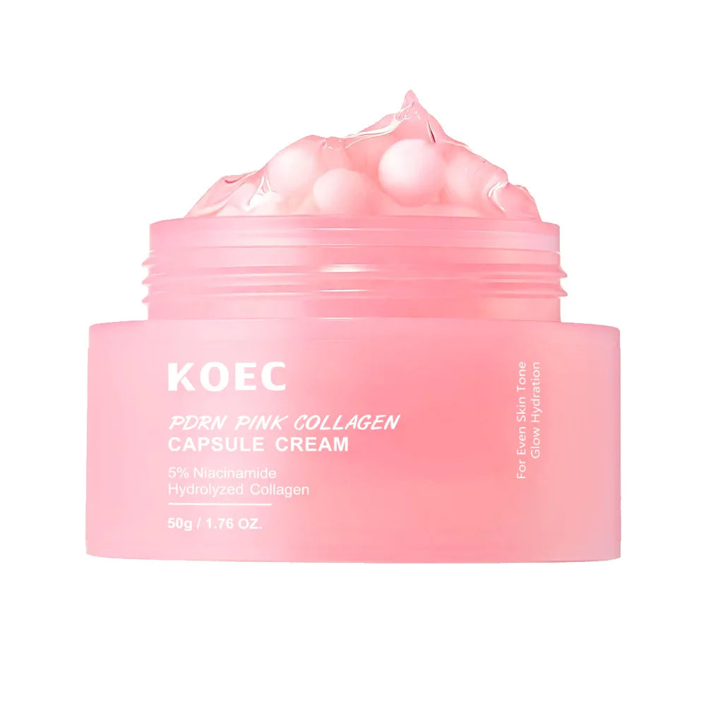 Creme Hidratação brilhante, cápsula de colágeno