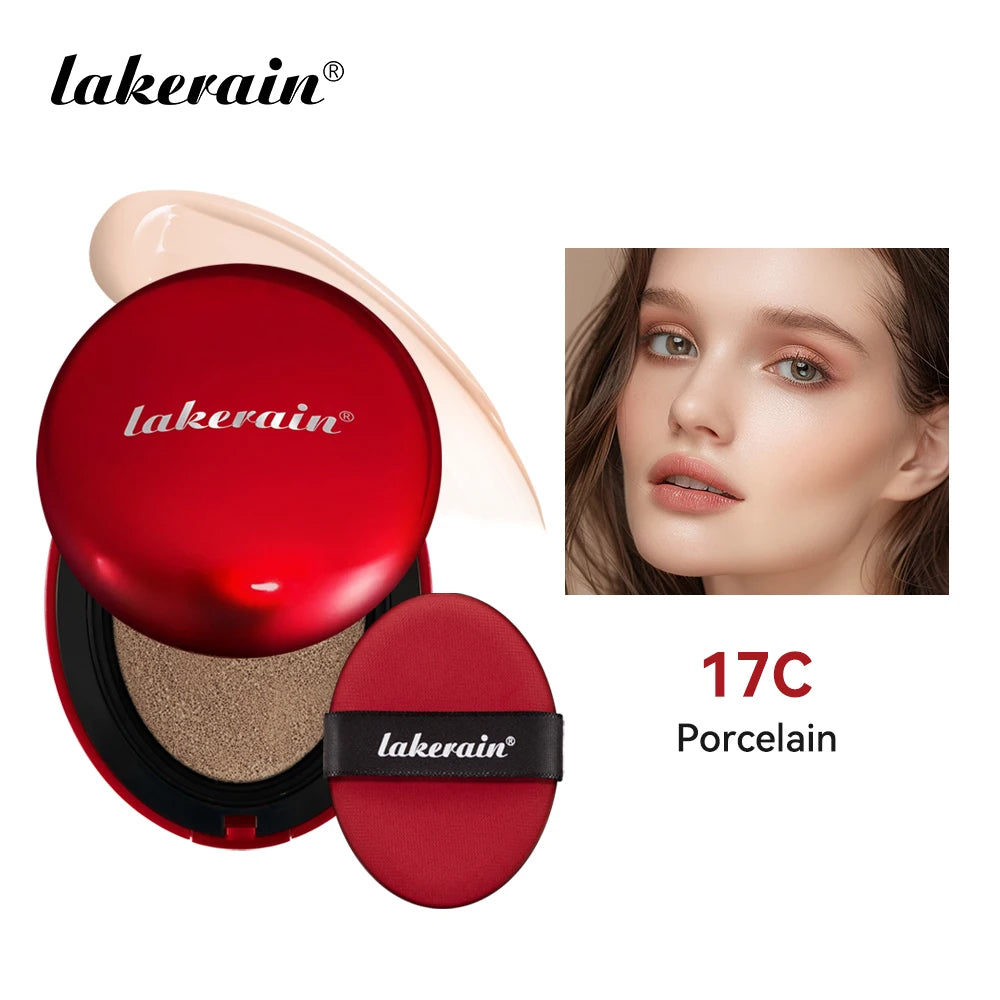 Base Cushion com Protetor Solar, Base Cushion de Alta Cobertura, À Prova D'Água, Corretivo de Longa Duração, Maquiagem de Longa Duração