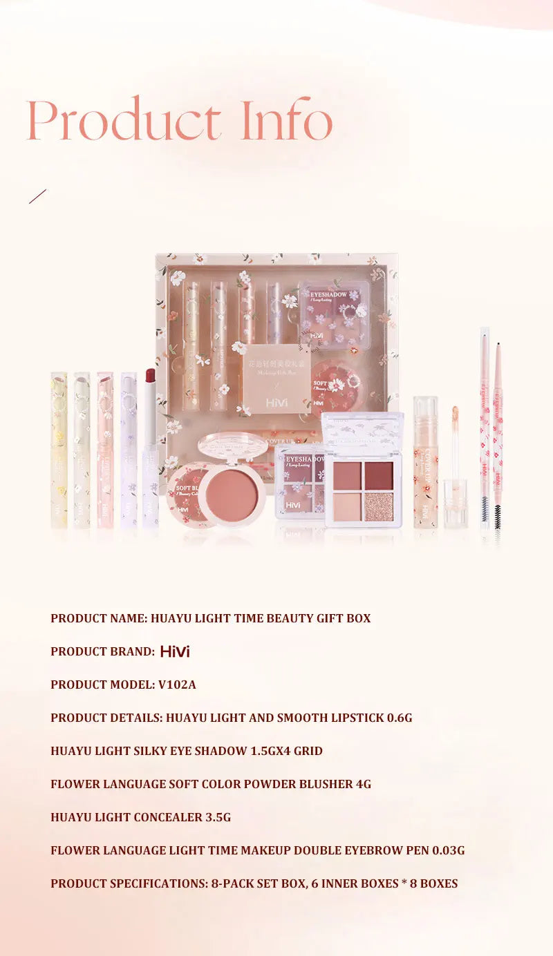 Kit Completo de Maquiagem Feminina com Produtos de Longa Duração e 8 Batons.