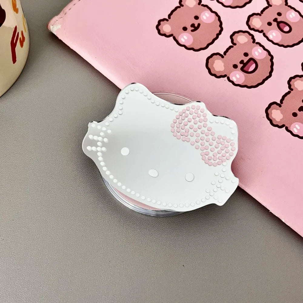 Suporte Magnético para Celular Hello Kitty Sanrio com Espelho – Compatível com MagSafe