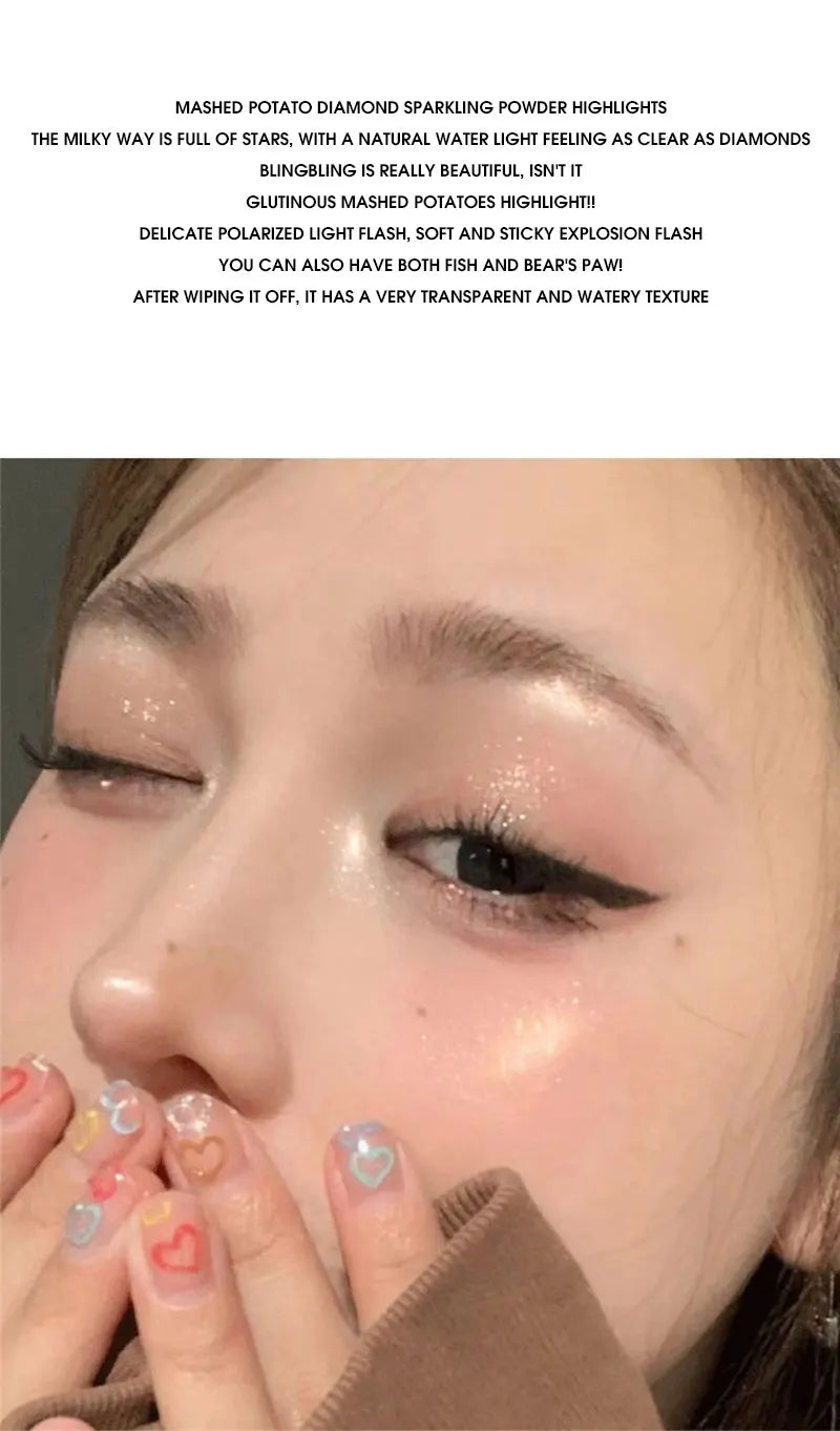 Paleta de Iluminador e Contorno com Glitter de Alto Brilho – Acabamento Natural, Efeito Luminoso, Cobertura de Imperfeições e Longa Duração