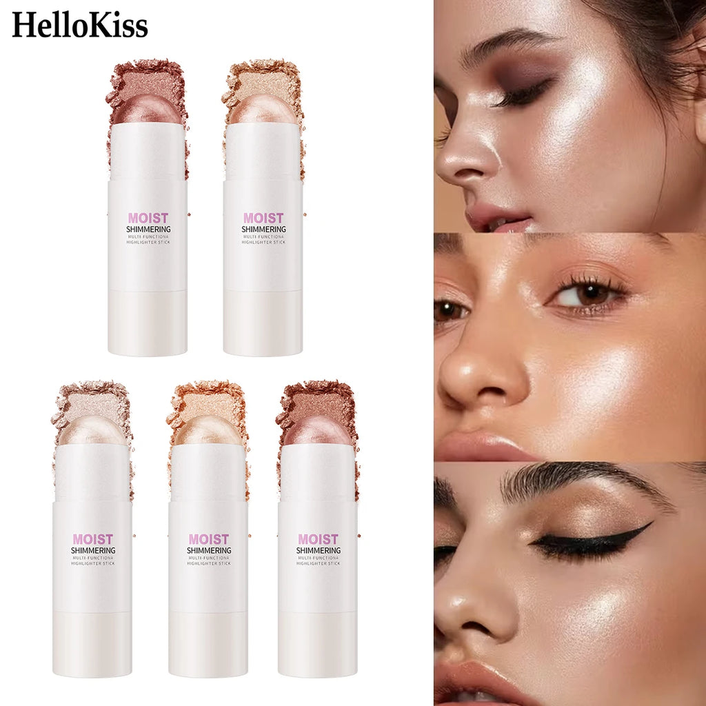[Brilho Natural] 1 Unidade Glowup Highlighter Stick – Iluminador em Bastão para Contorno e Iluminação Facial, Cobertura Média e Intensidade Construível