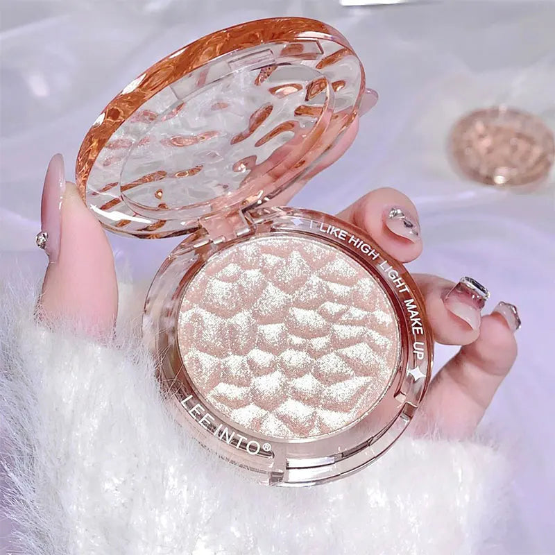Paleta de Iluminador e Contorno com Glitter de Alto Brilho – Acabamento Natural, Efeito Luminoso, Cobertura de Imperfeições e Longa Duração