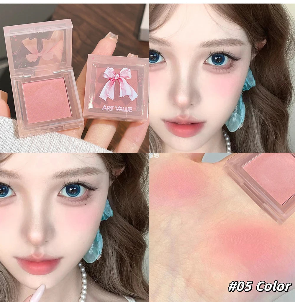 ✨ Kit de Maquiagem Completo com 6 Batons Matte Nude + Paleta de Blush + Colar Brinde