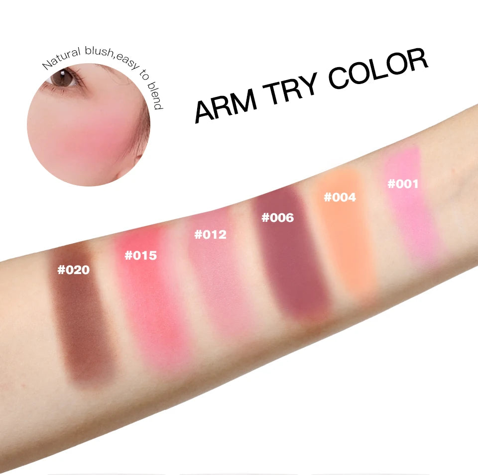 🌸 Blush Facial Matte Natural – Tint para as Bochechas com Efeito Iluminador, Tons Rosa e Vermelho, Contorno Facial e Maquiagem Suave