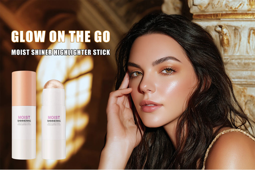 [Brilho Natural] 1 Unidade Glowup Highlighter Stick – Iluminador em Bastão para Contorno e Iluminação Facial, Cobertura Média e Intensidade Construível