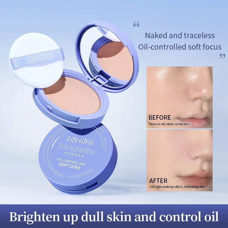 Life Girls Pó Facial à Prova d’Água e Suor – Iluminação Natural, Cobertura de Imperfeições, Acabamento Suave e Transparente com Esponja Inclusa