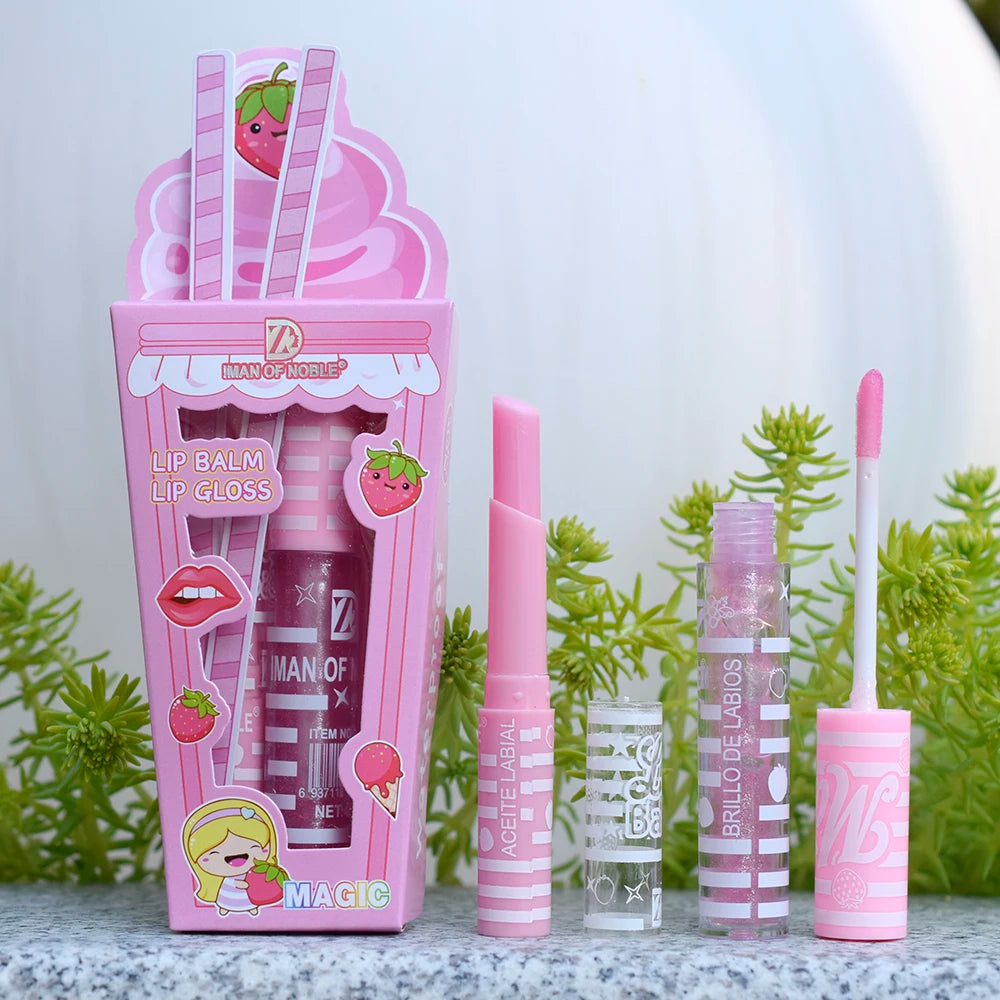 ✨ Kit Gloss Labial e Protetor Labial Sorvetinho
