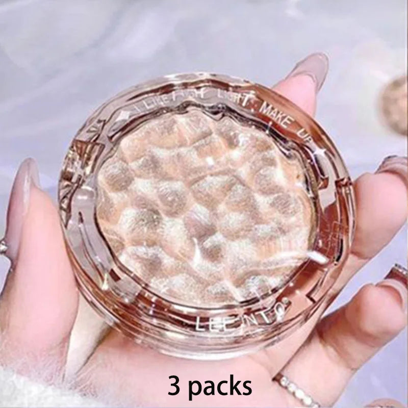 Paleta de Iluminador e Contorno com Glitter de Alto Brilho – Acabamento Natural, Efeito Luminoso, Cobertura de Imperfeições e Longa Duração