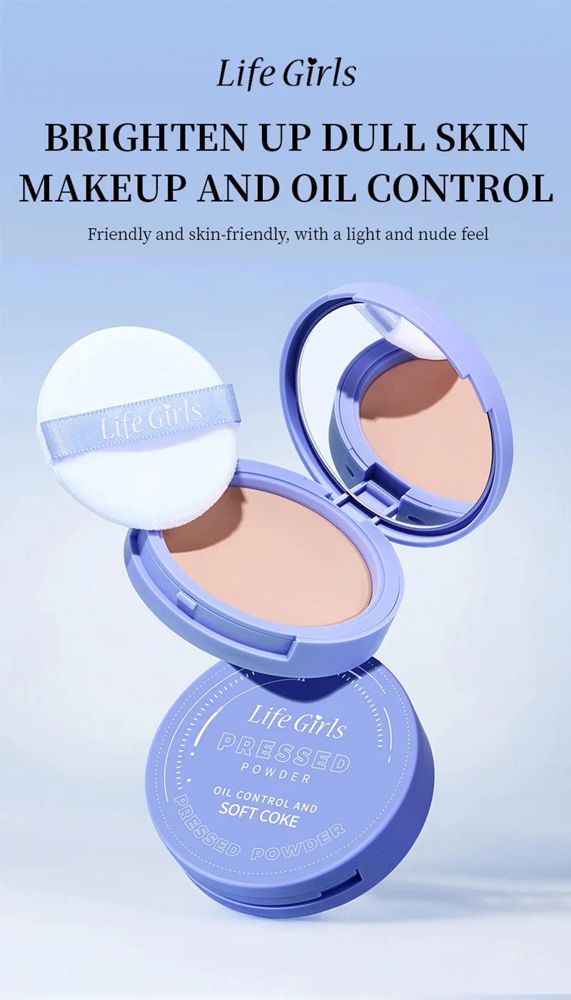 Life Girls Pó Facial à Prova d’Água e Suor – Iluminação Natural, Cobertura de Imperfeições, Acabamento Suave e Transparente com Esponja Inclusa