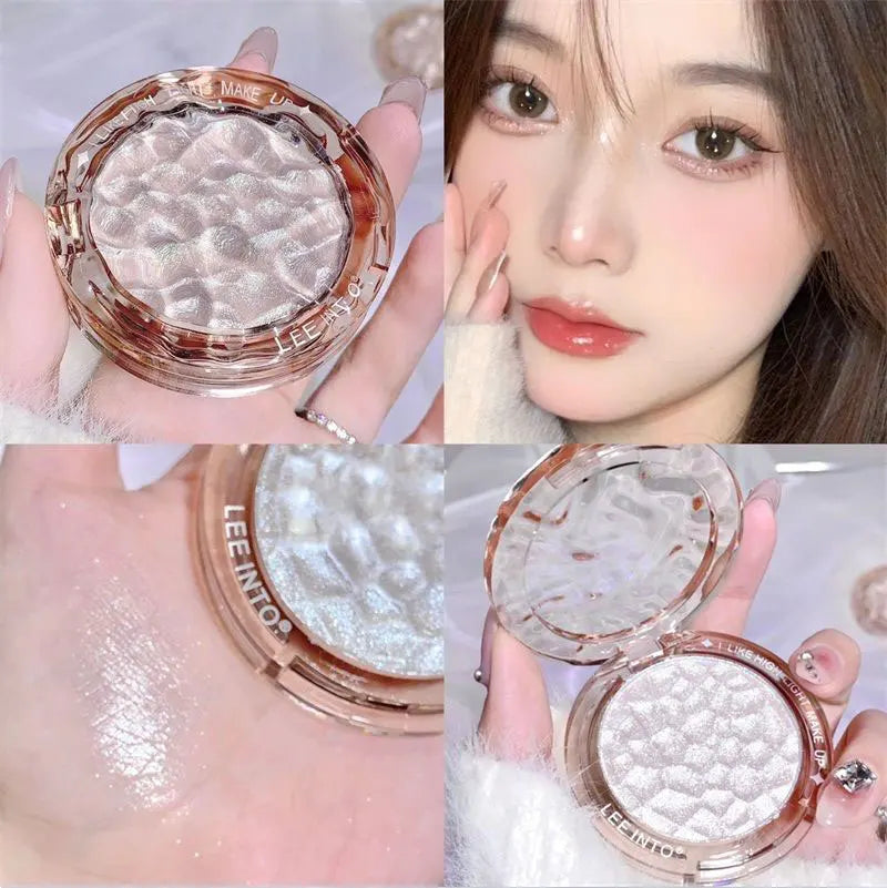 Paleta de Iluminador e Contorno com Glitter de Alto Brilho – Acabamento Natural, Efeito Luminoso, Cobertura de Imperfeições e Longa Duração